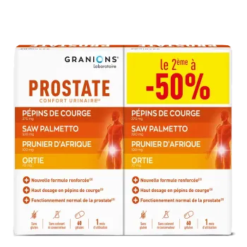 Prostata Harnkomfort Granions - 2 Schachteln mit 60 Kapseln