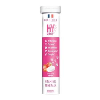 Hydrop Lösung zur Hydratation Erdbeergeschmack Granions - Tube mit 20 Brausetabletten