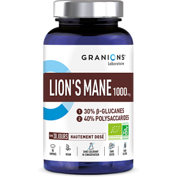 Bio-Löwenmähne 1000mg Granions - Dosis von 90 Kapseln