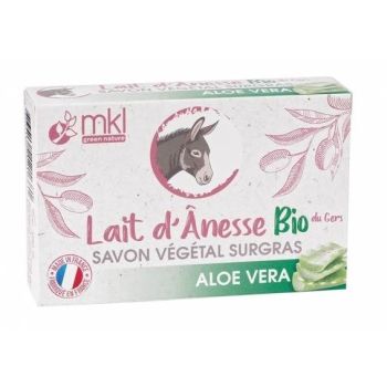 Pflanzliche &Uuml;berfettung Seife mit Bio-Eselmilch Aloe Vera MKL Green Nature - 100g St&uuml;ck