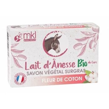 Pflanzenölseife mit Bio-Eselmilch Fleur de Coton MKL Green Nature - 100g Stück
