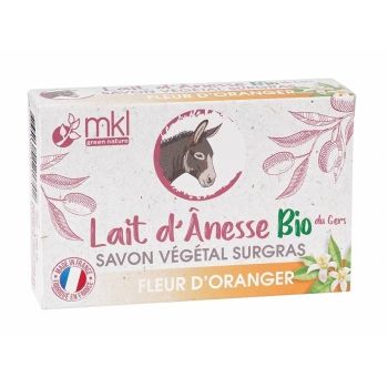 Pflanzen&ouml;l-Seifenst&uuml;ck mit Bio-Eselmilch und Orangenbl&uuml;te MKL Green Nature - 100g St&uuml;ck