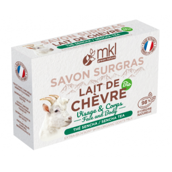 Überfettete Seife mit Bio-Ziegenmilch Sencha-Tee MKL Green Nature - 100g Stück