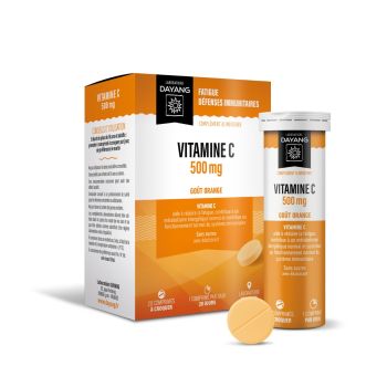 Vitamin C 500mg Orange-Geschmack Dayang - Packung mit 20 Tabletten