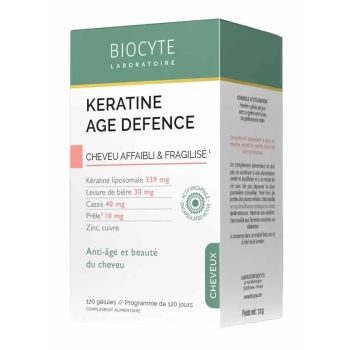Keratine Age Defence für geschwächtes und brüchiges Haar Biocyte - Packung mit 120 Kapseln