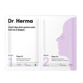 Anti-Mitesser-Pflaster für die Nase in 2 Schritten Dr. Herma - Packung mit 2 Pflastern (1 Behandlung)