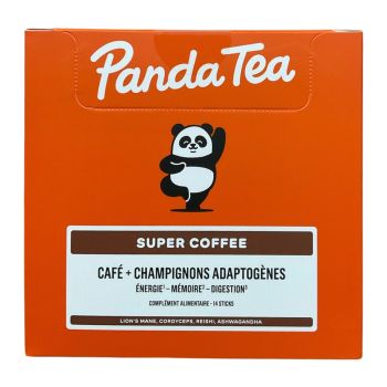 Super Kaffee Café + Adaptogene Pilze Panda Tee - Box mit 14 Sticks