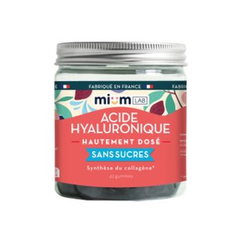Zuckerfreie Hyaluronsäure-Gummis von Mium Lab - Dose mit 42 Gummibärchen