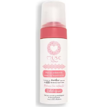Intimwaschschaum mit süßem Litschi Moschus Intime - Pumpflasche mit 150 ml