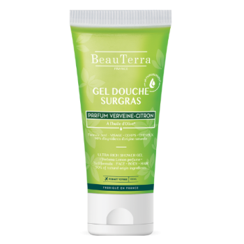 Überfettete Duschgel Zitronenverbene Beauterra - Tube mit 100 ml