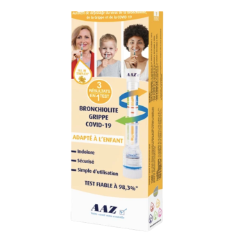 Autotest Triplex Bronchiolitis Grippe Covid-19 AAZ - Schachtel mit 1 Autotest