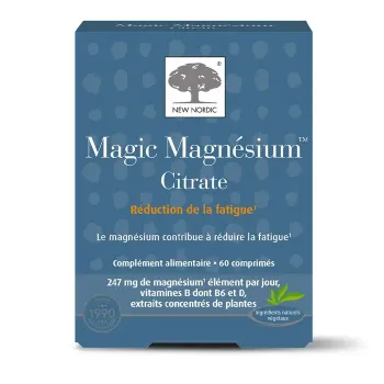 Magic Magnesium Citrat New Nordic - Packung mit 60 Tabletten