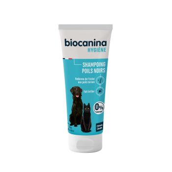 Shampoo für schwarzes Hunde- und Katzenfell Biocanina - Tube mit 200 ml