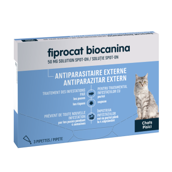 Fiprocat 50 mg Spot-on-Lösung für Katzen Biocanina - 3 Pipetten à 0,5 ml