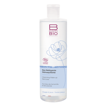 Reinigendes Abschminkwasser für Gesicht und Augen BcomBIO - Flasche mit 400 ml