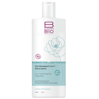 Schaumgel 2 in 1 ohne Seife BcomBIO - Flasche mit 500 ml