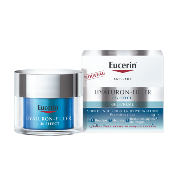 Hyaluron-Filler + 3x Effekt Gel-Creme Nachtpflege Feuchtigkeitsbooster Eucerin - 50 ml Topf