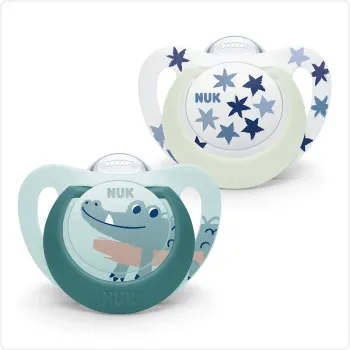Schnuller Starlight Tag & Nacht 6-18 Monate NUK - 2er Pack Schnuller