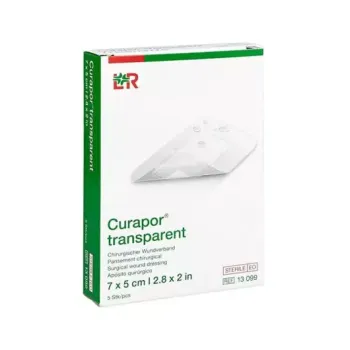 Curapor sterile transparente chirurgische Verbände Lohmann Rauscher - Packung mit 5 Verbänden 8x10cm