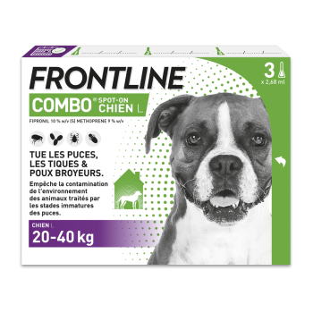 Combo Spot-On Hund 20-40 kg Frontline - 3 Pipetten zu 2,68ml