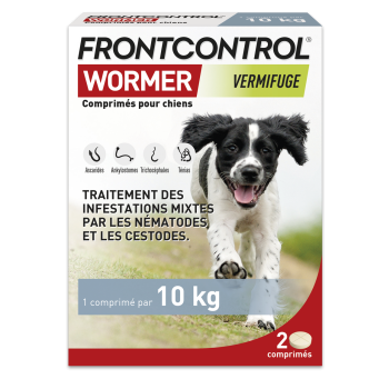 Frontcontrol Wurmkur für Hunde - Packung mit 2 Tabletten
