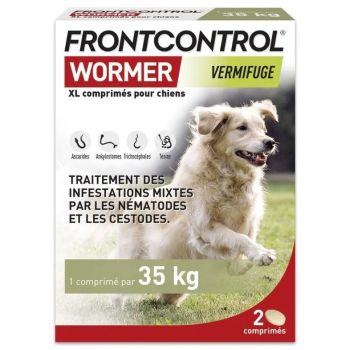 Frontcontrol Wurmkur XL für Hunde - Packung mit 2 Tabletten