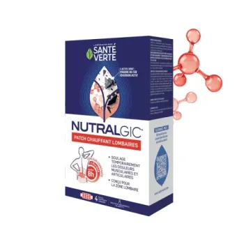 Nutralgic Wärmepflaster für die Lendenwirbelsäule Santé Verte - Packung mit 4 Pflastern