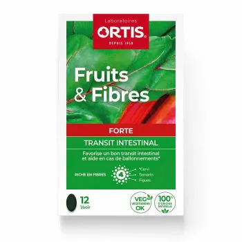 Früchte & Fasern Starker Darmtransit Ortis - Packung mit 12 Tabletten