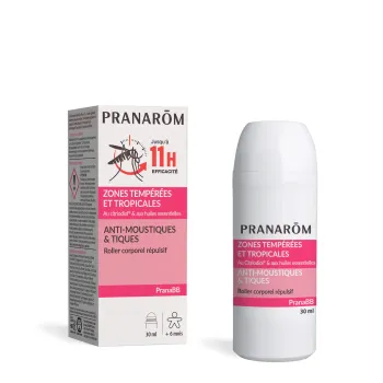 Anti-Mücken & Zecken für Babys Pranarôm - Roll-on von 30 ml