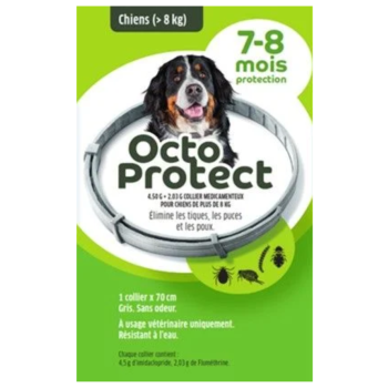 Octo Protect Floh- und Zeckenhalsband f&uuml;r gro&szlig;e Hunde Elanco - ein Halsband x 70 cm