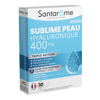 Sublime Hyaluronsäure Haut 400mg Santarôme - Packung mit 30 Kapseln