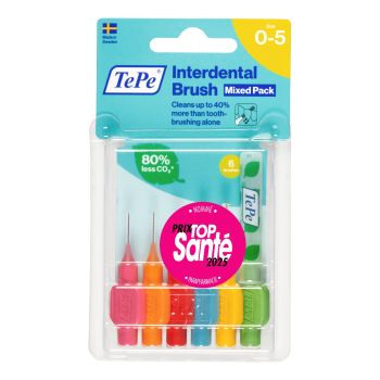 Originale Interdentalbürsten TePe - Pack mit 6 Bürsten in allen Größen
