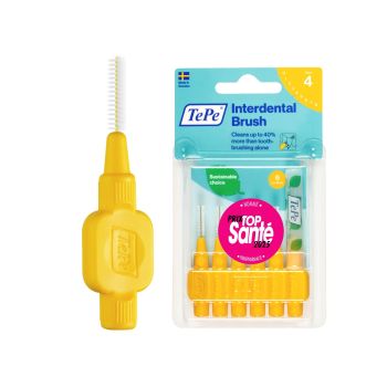 Original gelbe Interdentalbürsten Größe 4 (0,7 mm) TePe - 6 Bürsten