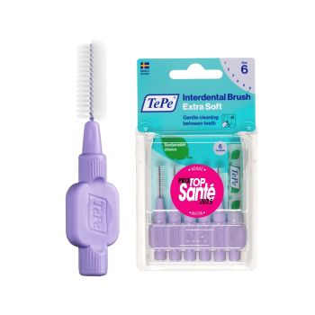 Extra weiche Interdentalbürsten lila Pastell Größe 6 (1,1 mm) TePe - 6 Stück