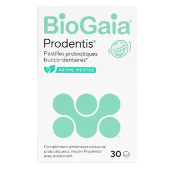 Prodentis Probiotika für die Mundgesundheit mit Minzgeschmack BioGaia - 30 Tabletten pro Dose