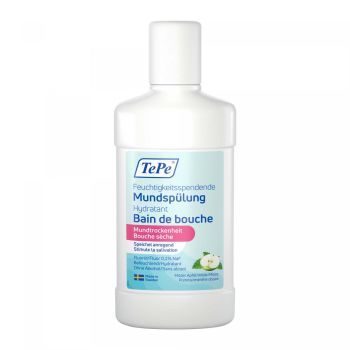 Hydratisierende Mundspülung für trockenen Mund Apfel/Minze TePe - Flasche 500ml