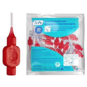 Originale Interdentalbürsten rot Größe 2 (0,5 mm) TePe - 20 Bürsten
