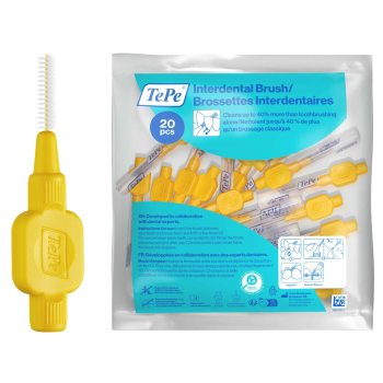Original Interdentalbürsten gelb Größe 4 (0,7 mm) TePe - 20 Bürsten