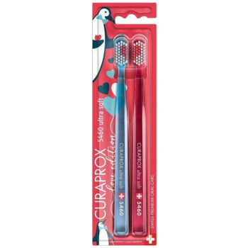 Zahnbürste cs 5460 ultra soft love edition Curaprox - Set mit 2 Zahnbürsten