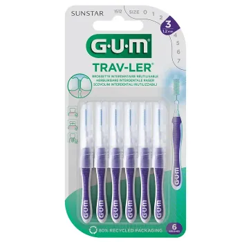 Interdentalbürste Sunstar Trav-ler 1,2 mm Gum - 6 Bürsten