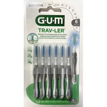Antibakterielle Interdentalbürste Trav-ler 2,0 mm Gum - 6 Bürsten