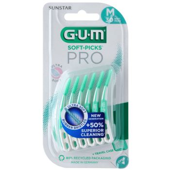 Soft-Picks Pro Interdentalbürsten Größe M GUM - Packung mit 12 Bürsten
