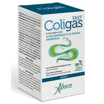 Fast Coligas Blähungen und Bauchschmerzen Aboca - Packung mit 50 Kapseln
