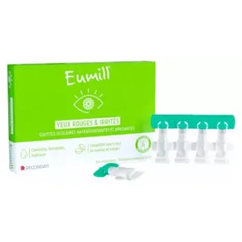 Augentropfen bei roten und gereizten Augen Eumill - Packung mit 10 Einzeldosen zu 0,5 ml