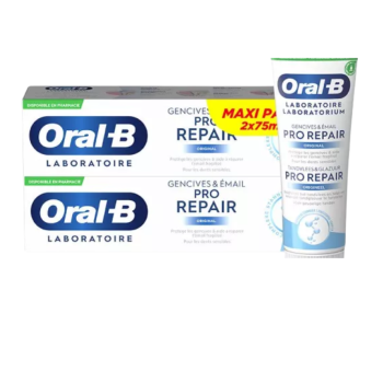 Zahnpasta für Zahnfleisch & Zahnschmelz Pro Repair Original Oral-B - 2 Tuben à 75 ml