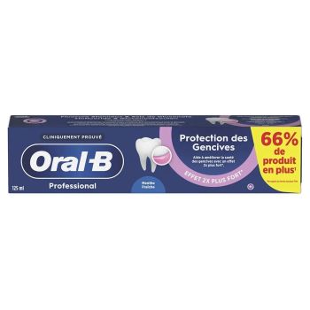 Zahnpasta für Zahnfleischschutz mit frischem Minzgeschmack Oral B Professional - Tube mit 125 ml