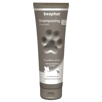 Hundefell Shampoo für weißes Fell pH-neutral Beaphar - Tube mit 250 ml