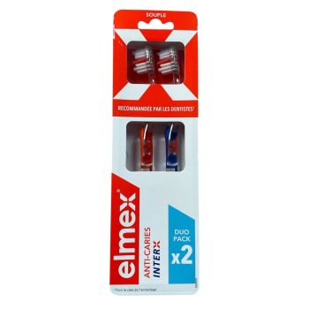 InterX Elmex weiche Anti-Karies-Zahnbürste - 2 Zahnbürsten