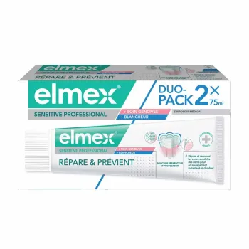 Sensitiver professioneller Zahnpasta repariert und verhindert Elmex - 2er-Pack mit 75ml Tuben