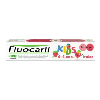 Zahnpasta Kids 0-6 Jahre Erdbeeraroma Fluocaril - Tube mit 75 ml